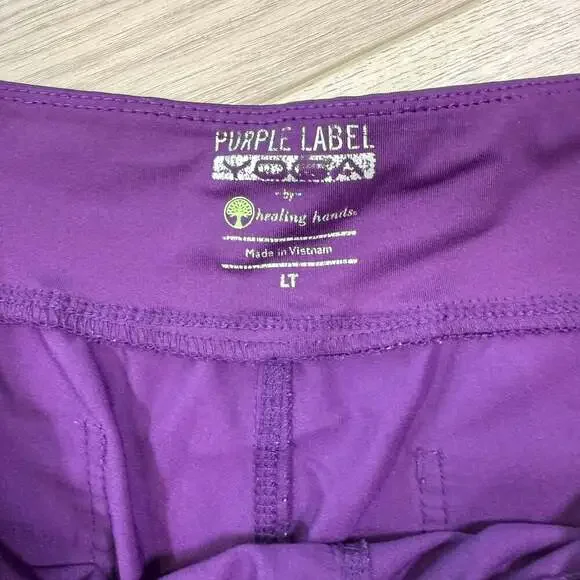 Healing hands women’s purple scrub set large/LT nursing hospital - Picture 5 of 6